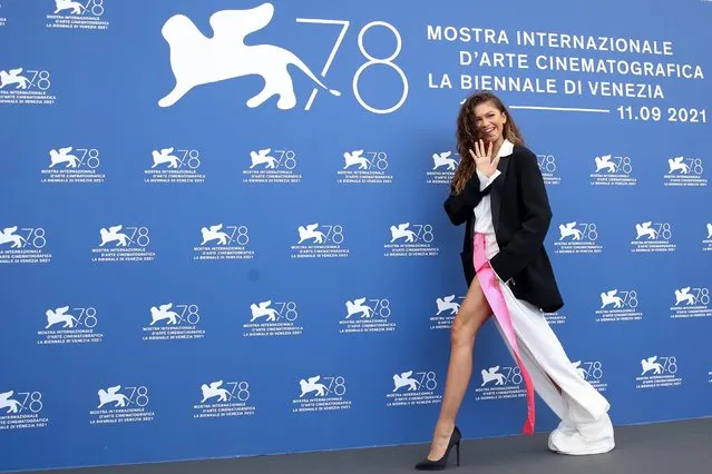 US actress Zendaya attends a photocall for the film “Dune” presented out of competition on September 3, 2021 during the 78th Venice Film Festival at Venice Lido. (Photo by Yara Nardi/Reuters)