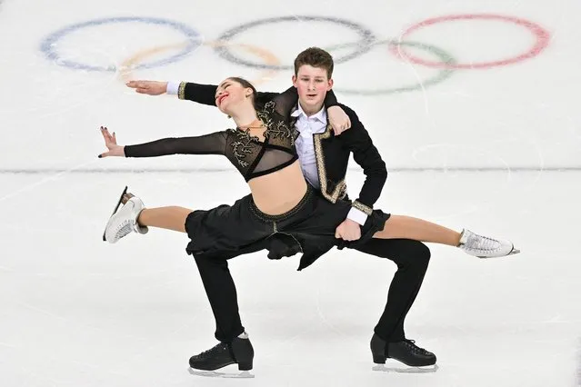 Ukrain's Sofiia Rekunova and Denys Fediankin compete in the figure skating ice dance - free dance during the Gangwon 2024 Winter Youth Olympic Games at Gangneung Ice Arena in Gangneung on January 30, 2024. (Photo by Jung Yeon-je/AFP Photo)