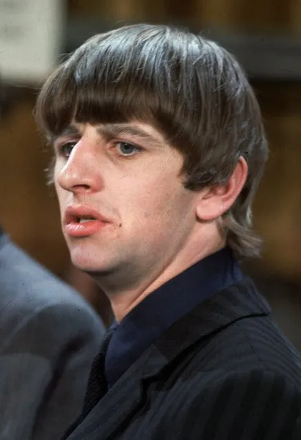 This is a February 9, 1964 photo of Ringo Starr made backstage at the Ed Sullivan Show in New York. (Photo by AP Photo)