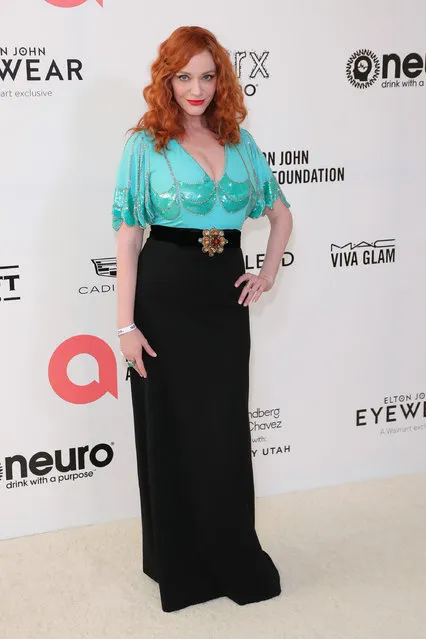 American actress and former model Christina Hendricks attends Elton John AIDS Foundation's 30th Annual Academy Awards Viewing Party on March 27, 2022 in West Hollywood, California. (Photo by Leon Bennett/Getty Images)