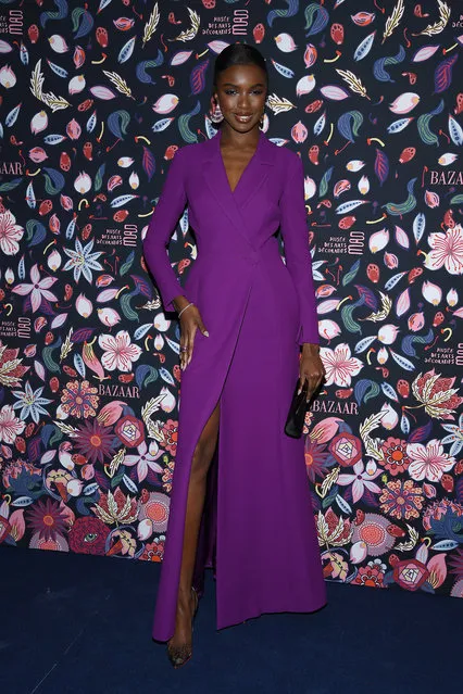Leomie Anderson attends the Harper's Bazaar Exhibition as part of the Paris Fashion Week Womenswear Fall/Winter 2020/2021 At Musee Des Arts Decoratifs on February 26, 2020 in Paris, France. (Photo by Pascal Le Segretain/Getty Images)