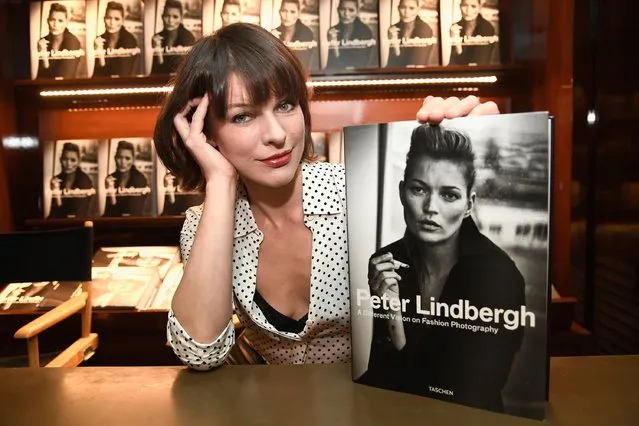 Actress Milla Jovovich attends photographer Peter Lindbergh Book Signing for “A Different Vision On Fashion Photography” TASCHEN Gallery on September 20, 2016 in Los Angeles, California. (Photo by Frazer Harrison/Getty Images)