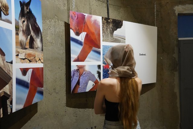 The first solo exhibition of director Maja Uzelac, entitled Second Hand Emotion, has opened at the Silosi Belgrade Cultural Center in Belgrade on September 19, 2025. (Photo by Antonio Ahel/ATAImages)