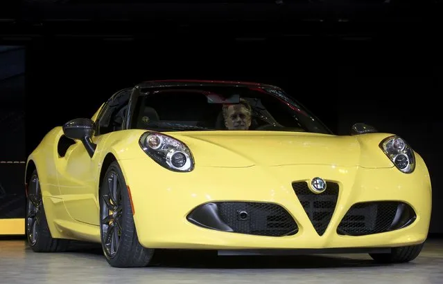 The 2015 Alfa Romeo 4C Spyder is displayed during the first press preview day of the North American International Auto Show in Detroit, Michigan January 12, 2015. (Photo by Rebecca Cook/Reuters)
