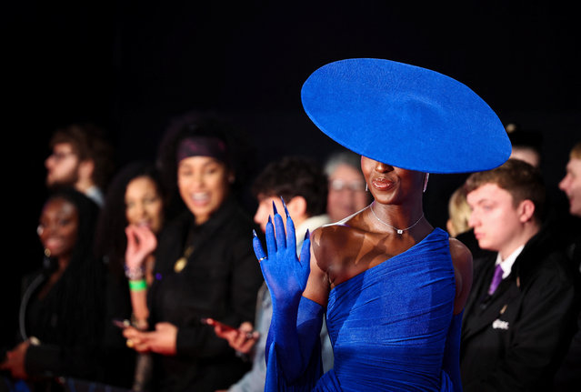 British actress Jodie Turner-Smith poses on the red carpet for the 2024 MTV Europe Music Awards at Manchester Co-op Live in Manchester, Britain, on November 10, 2024. (Photo by Phil Noble/Reuters)