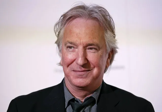Actor Alan Rickman poses for a photo before a special family fundraising evening hosted by author J.K. Rowling in aid of her children's charity, Lumos, at the "Warner Bros. Studio - The Making of Harry Potter in Hertfordfshire" in London in this November 9, 2013 file photo. Rickman, who played the role of Professor Snape in the Harry Potter films among many others, has died aged 69, his agent said on January 14, 2016. (Photo by Olivia Harris/Reuters)