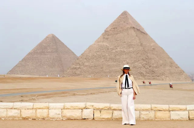 U.S. first lady Melania Trump visits the Pyramids in Cairo, Egypt, October 6, 2018. (Photo by Carlo Allegri/Reuters)