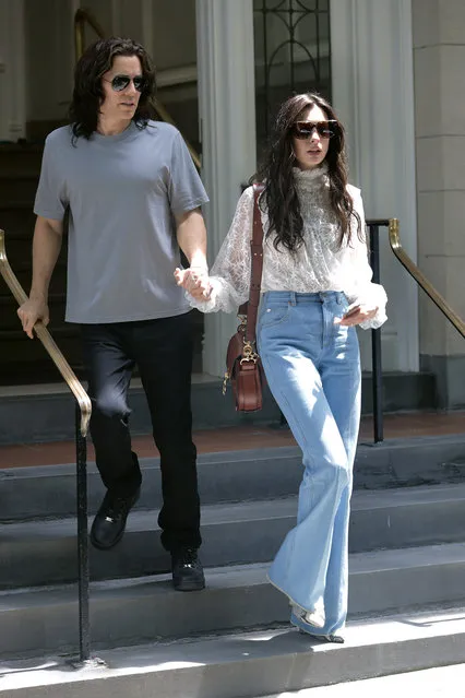 American actress Anne Hathaway and American actor and musician Jared Leto Film the “WeWork” movie working  titled as “Caviar” on June 8 2021. (Photo by SteveSands/NewYorkNewswire/The Mega Agency)