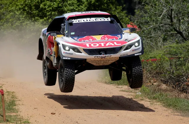 Dakar Rally, 2017 Paraguay-Bolivia-Argentina Dakar rally, 39th Dakar Edition, First stage from Asuncion, Paraguay  to Resistencia, Argentina on January 2, 2017. Cyril Despres and co-pilot David Castera drive their Peugeot. (Photo by Jorge Adorno/Reuters)