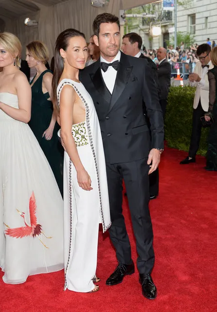 Maggie Q, left, and Dylan McDermott arrive at The Metropolitan Museum of Art's Costume Institute benefit gala celebrating “China: Through the Looking Glass” on Monday, May 4, 2015, in New York. (Photo by Evan Agostini/Invision/AP Photo)