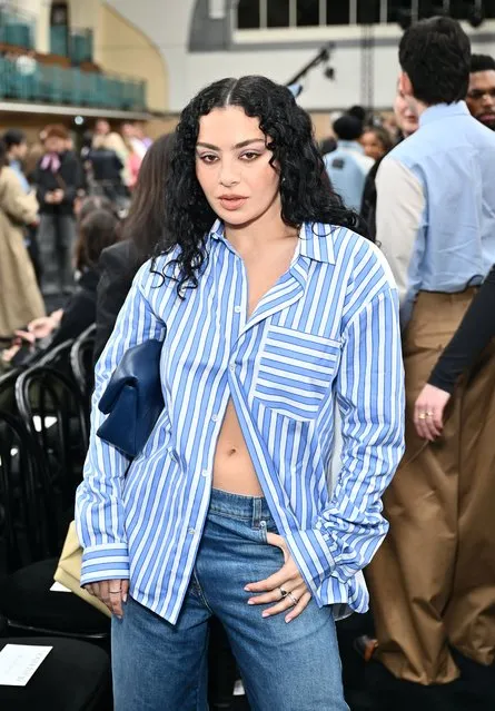 English singer Charli XCX attends the JW Anderson AW24 show during London Fashion Week February 2024 at the Seymour Leisure Centre on February 18, 2024 in London, England. (Photo by Jed Cullen/Dave Benett/Getty Images)