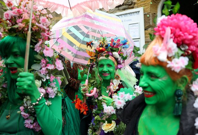 Participants attend the annual May Day bank holiday Jack In The Green parade and festival in Hastings, Britain, on May 6, 2024. (Photo by Toby Melville/Reuters)