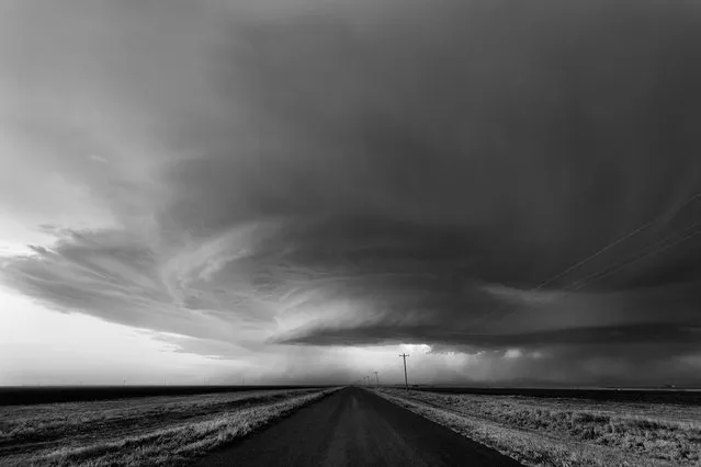 A spellbound supercell formation pictured on the plains of the Oklahoma Panhandle near Boise City in June 2013. (Photo by Mike Olbinski/Barcroft Media)