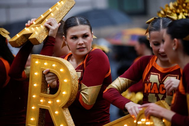 Performers prepare for the annual Macy's Thanksgiving Day Parade in Manhattan in New York City on November 28, 2024. (Photo by Eduardo Munoz/Reuters)