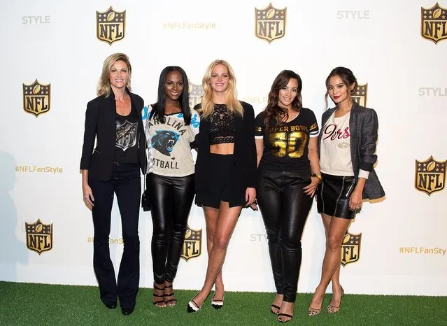 Event host Erin Andrews, actress/model/NFL ambassador Tika Sumpter, supermodel/Northwest brand and NFL ambassador Erin Heatherton, OITNB star/NFL ambassador Dascha Polanco and actress/NFL ambassador Jamie Chung attend the NFL Women's Style Showdown on September 24, 2015 in New York City. (Photo by Slaven Vlasic/Getty Images for The Northwest)