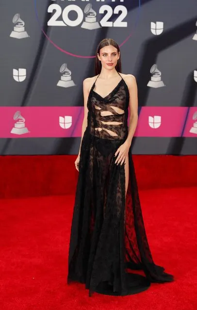 Argentinian born Mexican model Macarena Achaga poses on the red carpet during the 23rd Annual Latin Grammy Awards show in Las Vegas, Nevada, U.S., November 17, 2022. (Photo by Steve Marcus/Reuters)