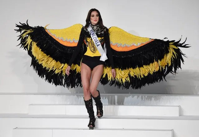 Miss Venezuela Edymar Martine displays her national costume during the Miss International beauty pageant in Tokyo on November 5, 2015. (Photo by Toru Yamanaka/AFP Photo)