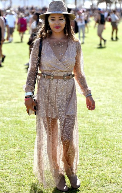 A festivalgoer during the 2018 Coachella Valley Music And Arts Festival at the Empire Polo Field on April 20, 2018 in Indio, California. (Photo by Frazer Harrison/Getty Images for Coachella)
