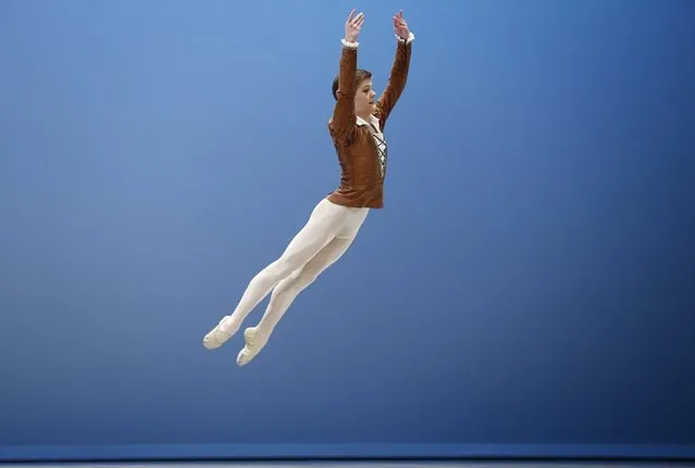 Harrison Lee of Australia performs his classical variation during the final of the 43rd Prix de Lausanne at the Beaulieu Theatre in Lausanne February 7, 2015. (Photo by Denis Balibouse/Reuters)