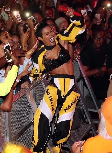 Teyana Taylor performs at PlayStation Theater on August 13, 2018 in New York City. (Photo by Johnny Nunez/WireImage)