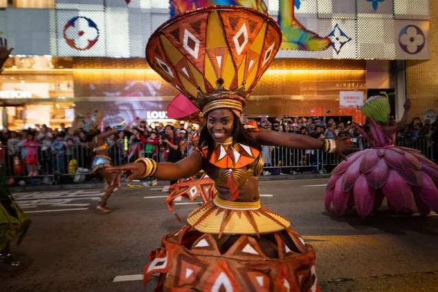Cape Town Carnival from South Africa during the Cathay Pacific International Chinese New Year Night Parade on February 5, 2019 in Hong Kong, Hong Kong. (Photo by Ivan Abreu/Getty Images for Hong Kong Tourism Board)