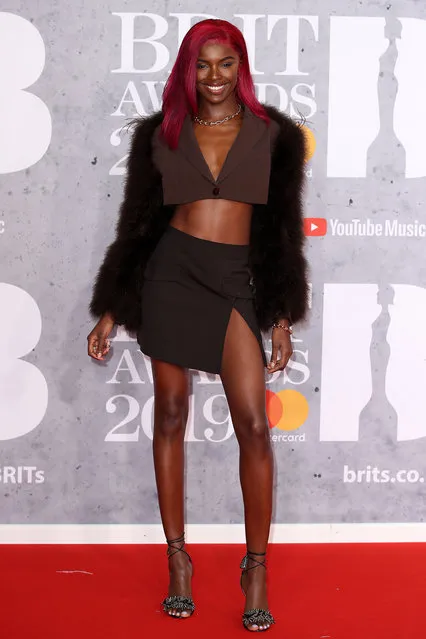 Leomie Anderson attends The BRIT Awards 2019 held at The O2 Arena on February 20, 2019 in London, England. (Photo by Mike Marsland/WireImage)