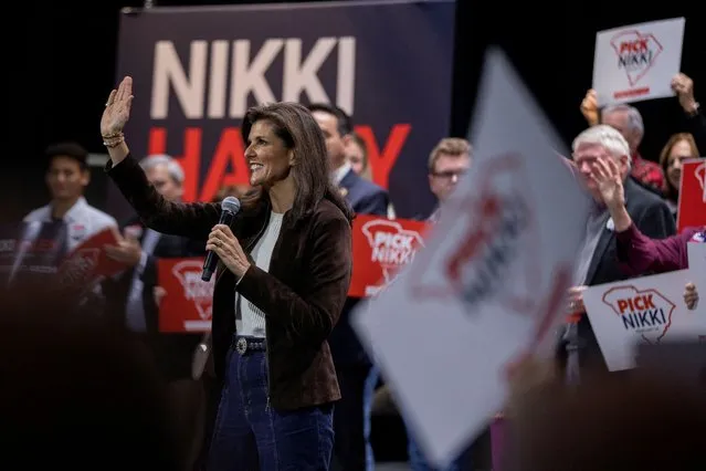 Republican presidential candidate and former U.S. Ambassador to the United Nations Nikki Haley speaks during a campaign visit, ahead of the Republican presidential primary election, at the Etherredge Center in Aiken, South Carolina on February 5, 2024. (Photo by Alyssa Pointer/Reuters)