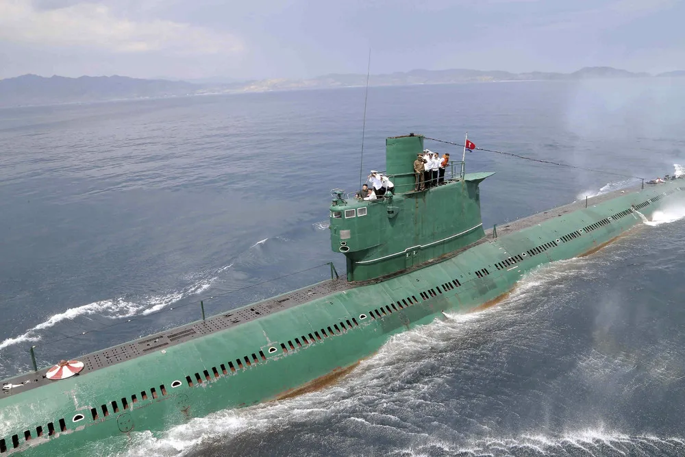 Kim Jong-un Tours a Submarine
