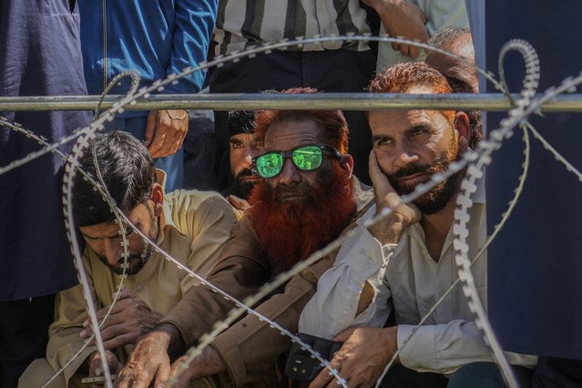 Supporters of Awami Ittehad Party (AIP) leader Sheikh Abdul Rashid attend a public rally at Baramulla some 55 kilometers (34 miles) north of Srinagar, Indian controlled Kashmir, Thursday, September 12, 2024. (Photo by Mukhtar Khan/AP Photo)