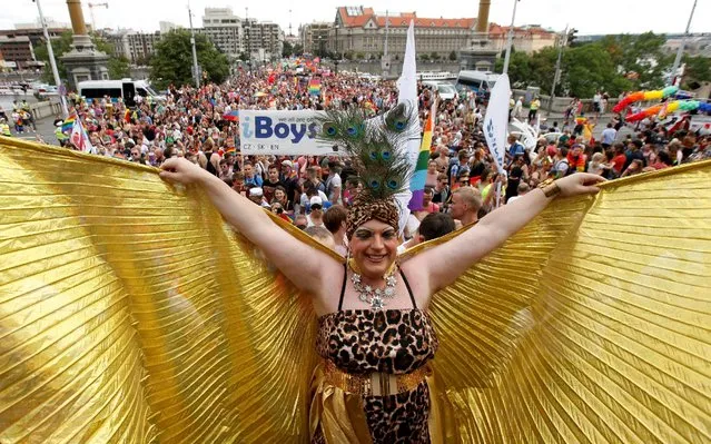 A participant attends the Prague Pride Parade where thousands marched through the city centre in support of gay rights, in Czech Republic, August 13, 2016. (Photo by David W. Cerny/Reuters)