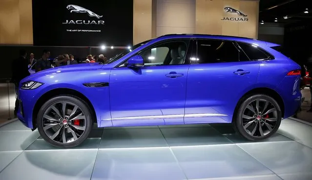 Jaguar F-PACE SUV is pictured during the media day at the Frankfurt Motor Show (IAA) in Frankfurt, Germany, September 15, 2015. (Photo by Kai Pfaffenbach/Reuters)