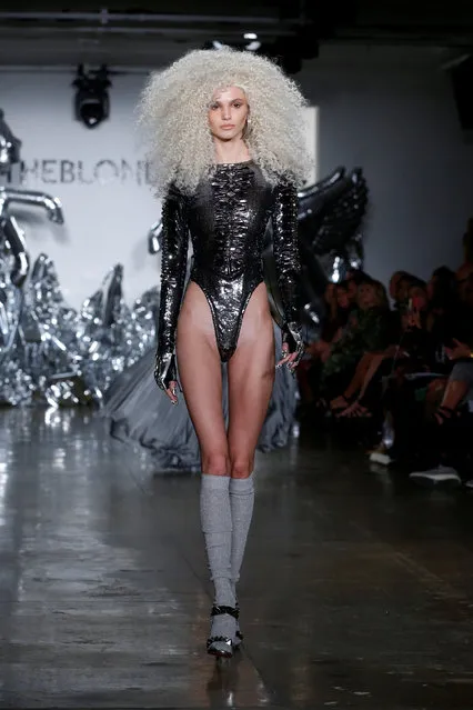 A model presents creations from The Blonds Spring/Summer 2017 collection during New York Fashion Week in the Manhattan borough of New York, U.S., September 11, 2016. (Photo by Lucas Jackson/Reuters)
