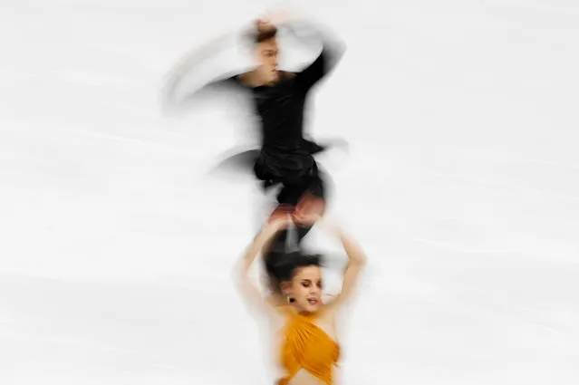 Spain' s Sara Hurtado and Kirill Khaliavin compete in the ice dance short dance of the figure skating event during the Pyeongchang 2018 Winter Olympic Games at the Gangneung Ice Arena in Gangneung on February 19, 2018. (Photo by Damir Sagolj/Reuters)