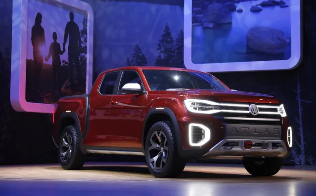 The Volkswagen 2019 Atlas Pickup truck is presented at the New York Auto Show in the Manhattan borough of New York City, New York, U.S., March 28, 2018. (Photo by Shannon Stapleton/Reuters)