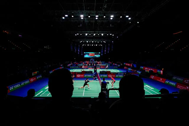 The Utility Arena Birmingham, venue for the All England Open Badminton Championships in Birmingham, Britain, 15 March 2023. The tournament is part of the Badminton World Federation (BWF) World Tour and runs from 14 to 19 March. (Photo by Tim Keeton/EPA/EFE)