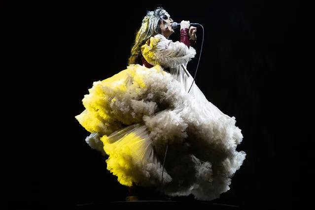 Icelandic singer-songwriter Björk performs onstage at the Tokyo Garden Theater on March 28, 2023 in Tokyo, Japan. (Photo by Santiago Felipe/Getty Images for ABA)