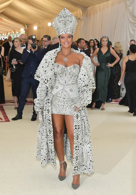 Rihanna attends the Heavenly Bodies: Fashion & The Catholic Imagination Costume Institute Gala at The Metropolitan Museum of Art on May 7, 2018 in New York City. (Photo by Neilson Barnard/Getty Images)