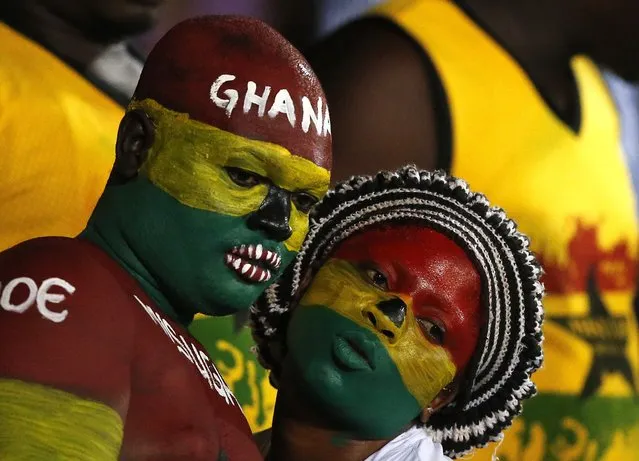 Ghana fans await the start of their team's Group C soccer match against South Africa at the 2015 African Cup of Nations in Mongomo January 27, 2015. (Photo by Mike Hutchings/Reuters)