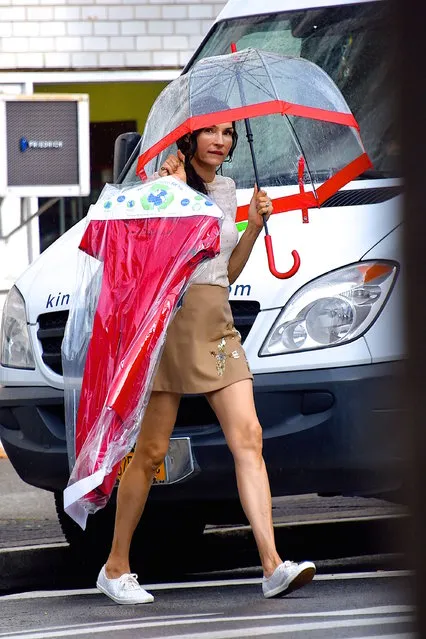 Famke Janssen seen out and about in Manhattan on  August 14, 2018 in New York City. (Photo by Robert Kamau/GC Images)