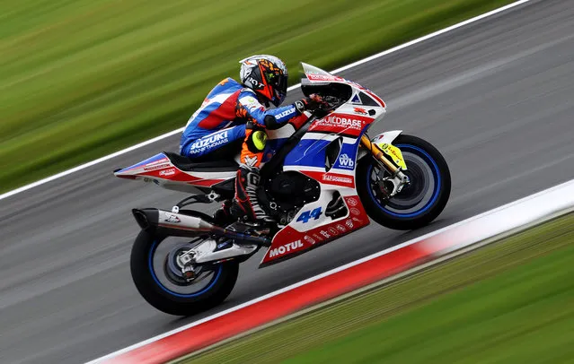 Gino Rea of Buildbase Suzuki rides during the British Superbike Championship at Brands Hatch on October 17, 2021 in Longfield, England. (Photo by Ker Robertson/Getty Images)