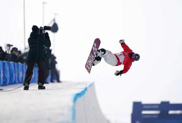Japans Yuto Totsuka in action during the Men's Snowboard Halfpipe Qualification on day five of the Beijing 2022 Winter Olympic Games at the Genting Snow Park H & S Stadium in China on Wednesday, February 9, 2022. (Photo by Andrew Milligan/PA Images via Getty Images)