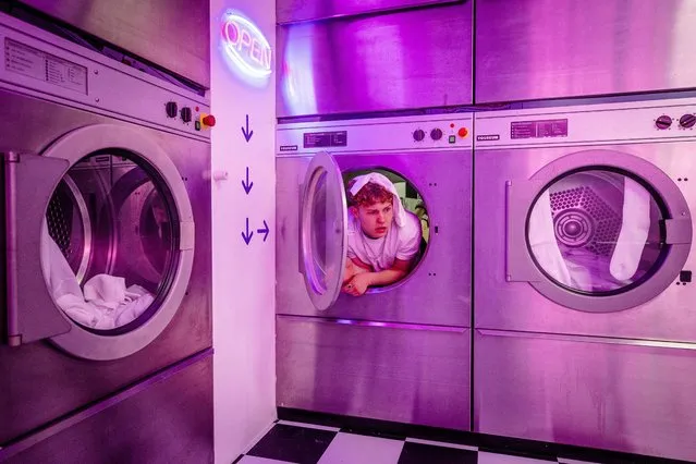 TikTokkers from Vibe House during the preview of the TikTok experience in the Youseum in the Westfield Mall of The Netherlands on June 2, 2021. (Photo by Hollandse Hoogte/Rex Features/Shutterstock)