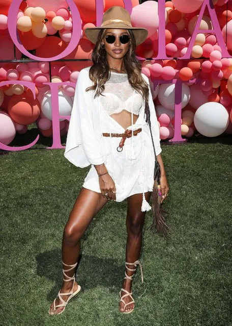 Model Jasmine Tookes is seen on April 14, 2017 in Indio, California. (Photo by Splash News and Pictures)