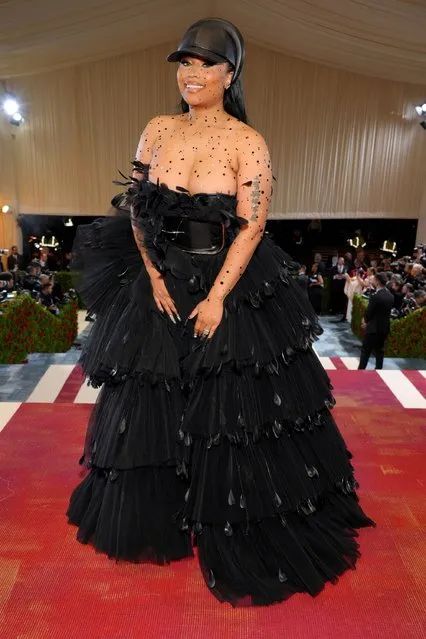 Trinidadian rapper Nicki Minaj arrives at The 2022 Met Gala Celebrating “In America: An Anthology of Fashion” at The Metropolitan Museum of Art on May 02, 2022 in New York City. (Photo by Kevin Mazur/MG22/Getty Images for The Met Museum/Vogue)