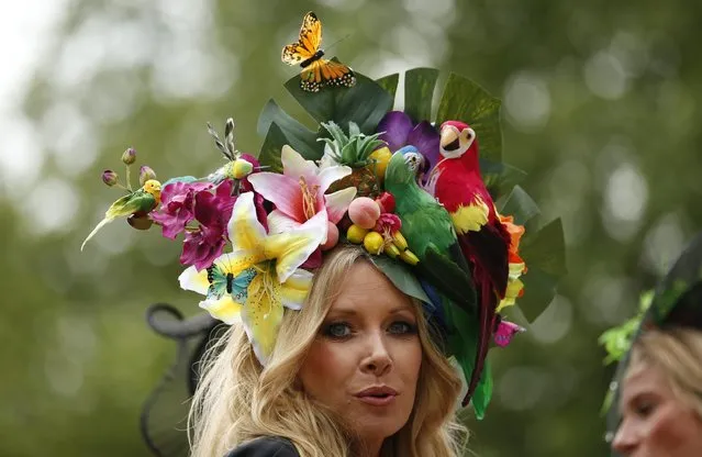Britain Horse Racing, Royal Ascot, Ascot Racecourse on June 14, 2016. A racegoers hat. (Photo by Andrew Boyers/Reuters/Action Images/Livepic)