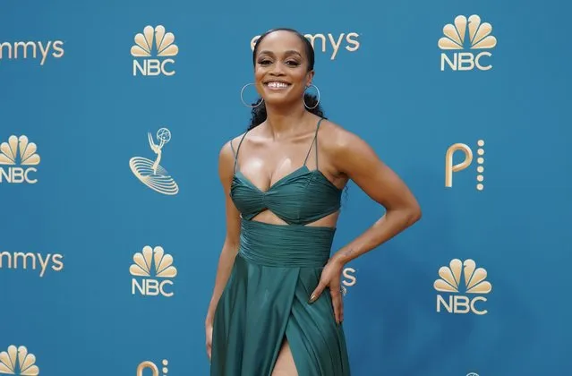 American media personality Rachel Lindsay arrives at the 74th Primetime Emmy Awards on Monday, September 12, 2022, at the Microsoft Theater in Los Angeles. (Photo by Jae C. Hong/AP Photo)