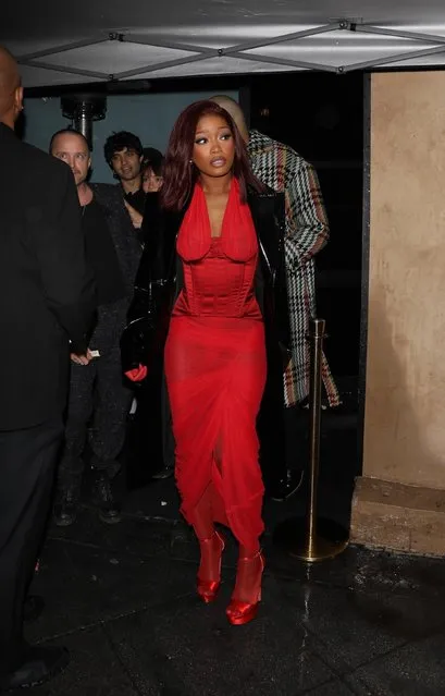 American actress and singer Keke Palmer attends Billie Eilish's Grammys after party at The Fleur Room in LA on February 5, 2024. (Photo by BlayzenPhotos/Backgrid USA)