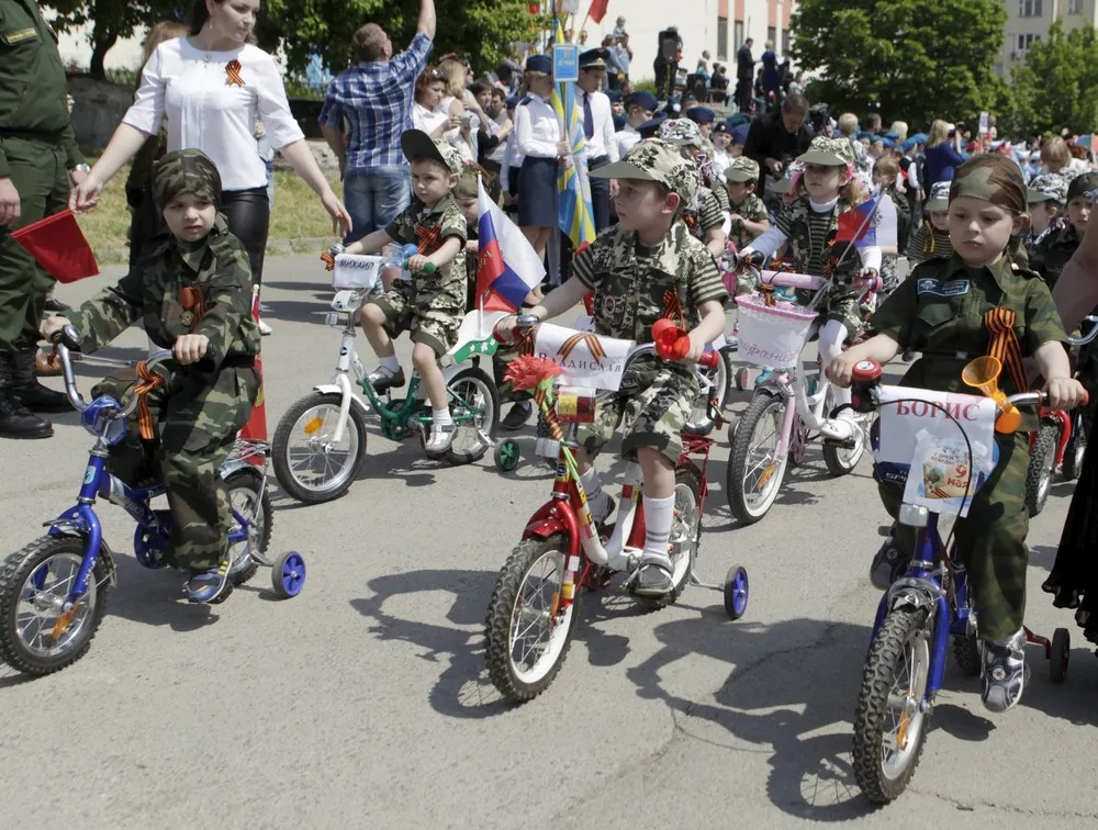 Kid Military Parade in Russia