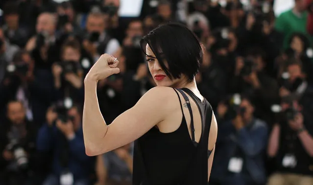 Director Asia Argento poses during a photocall for the film “Incompresa” (Misunderstood) in competition for the category “Un Certain Regard” at the 67th Cannes Film Festival in Cannes May 22, 2014. (Photo by Eric Gaillard/Reuters)