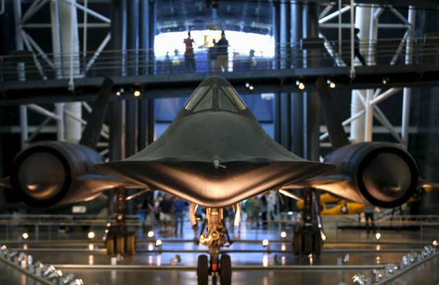 A Lockheed SR-71 Blackbird is seen at the Udvar-Hazy Smithsonian National Air and Space Annex Museum in Chantilly, Virginia August 28, 2015. (Photo by Gary Cameron/Reuters)